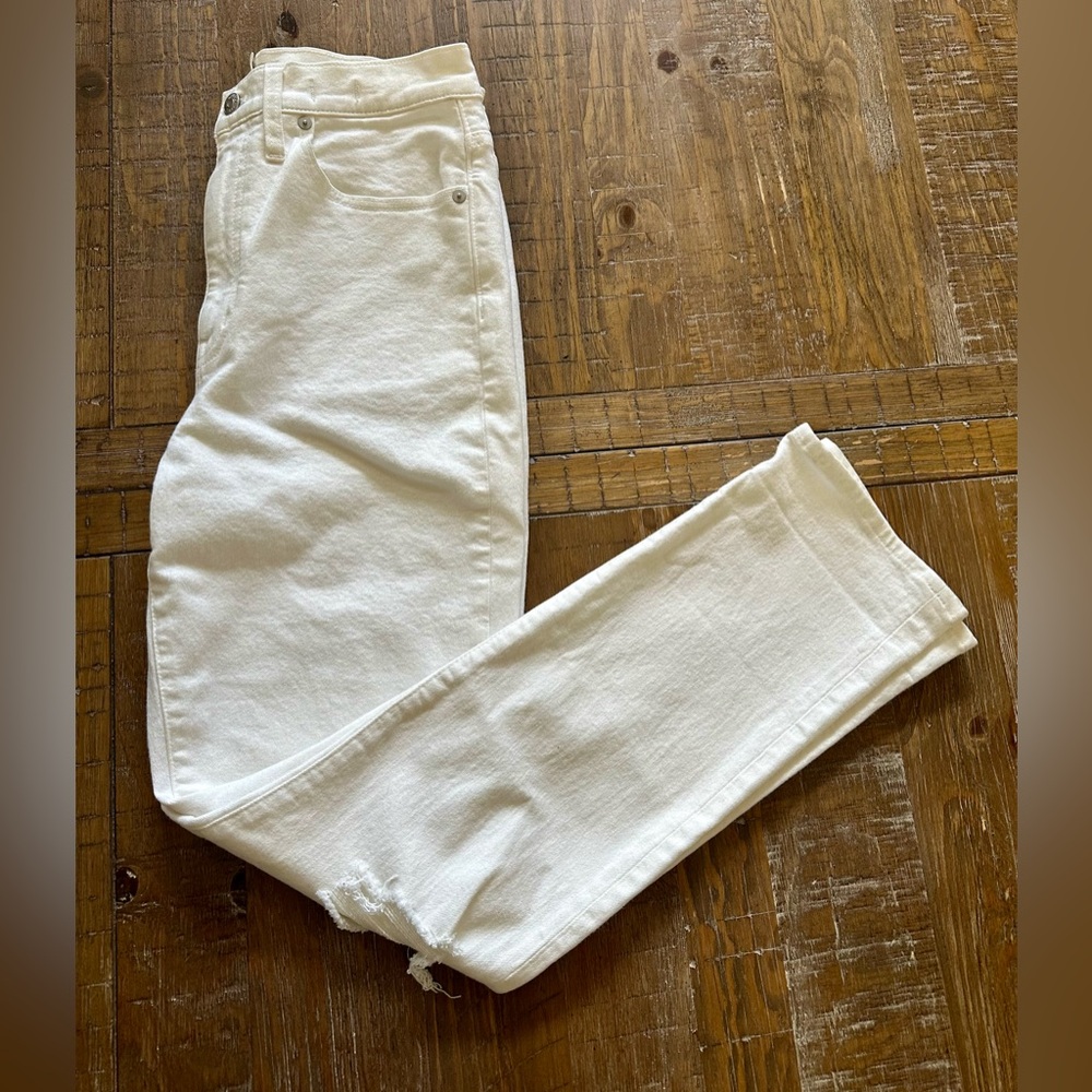 NEW Madewell Slim Boyjean White Jeans, Size 27